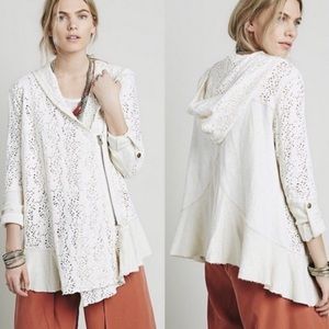Free People Doyli Oversize Hooded Cardigan Size